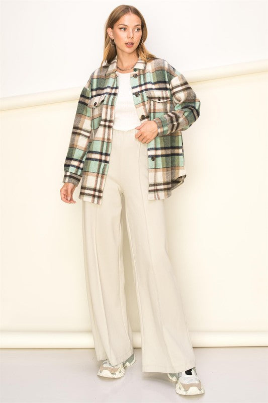 Larisa Plaid Pattern Shacket