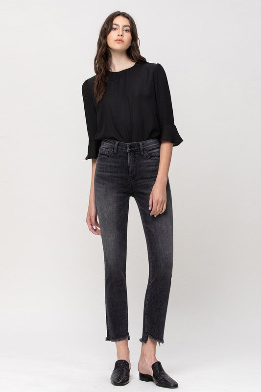 Mila High Rise Straight Crop Jeans