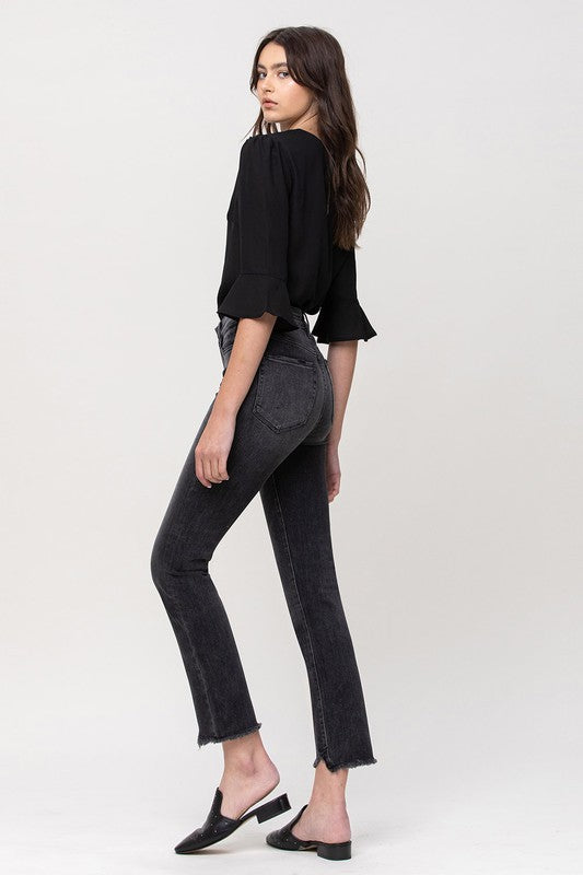 Mila High Rise Straight Crop Jeans