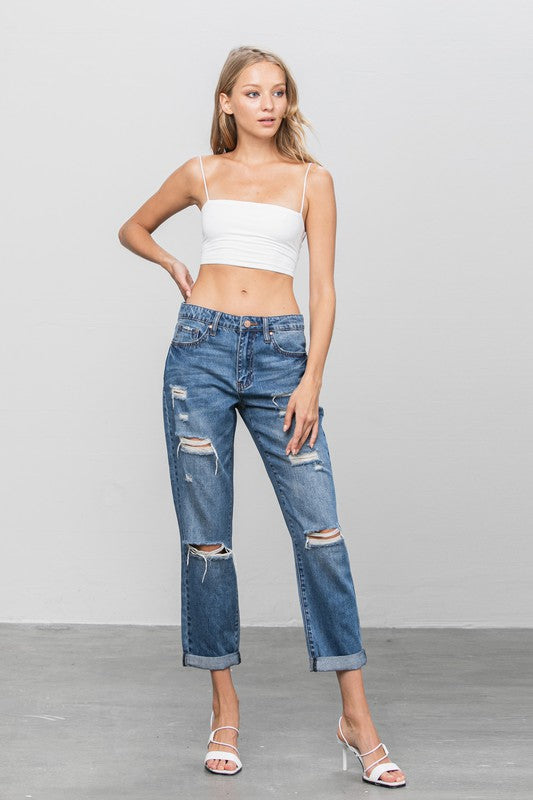 Ripped Boyfriend Jeans