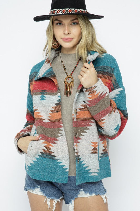 Marly Aztec Pattern Light Jacket