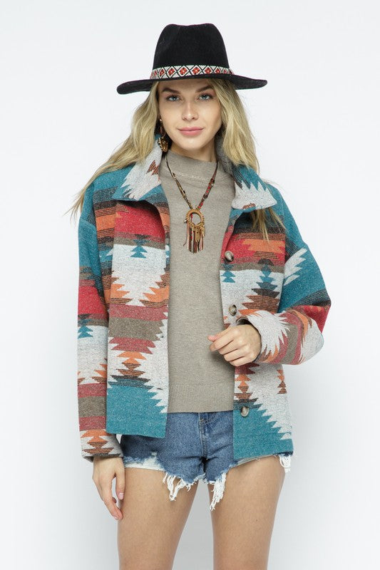 Marly Aztec Pattern Light Jacket