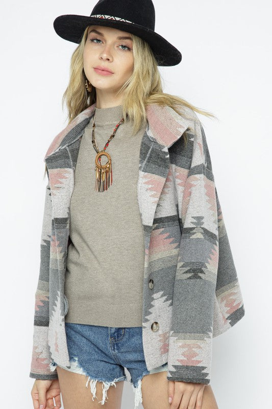 Marly Aztec Pattern Light Jacket