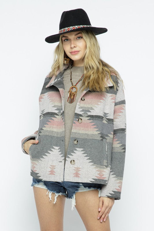 Marly Aztec Pattern Light Jacket