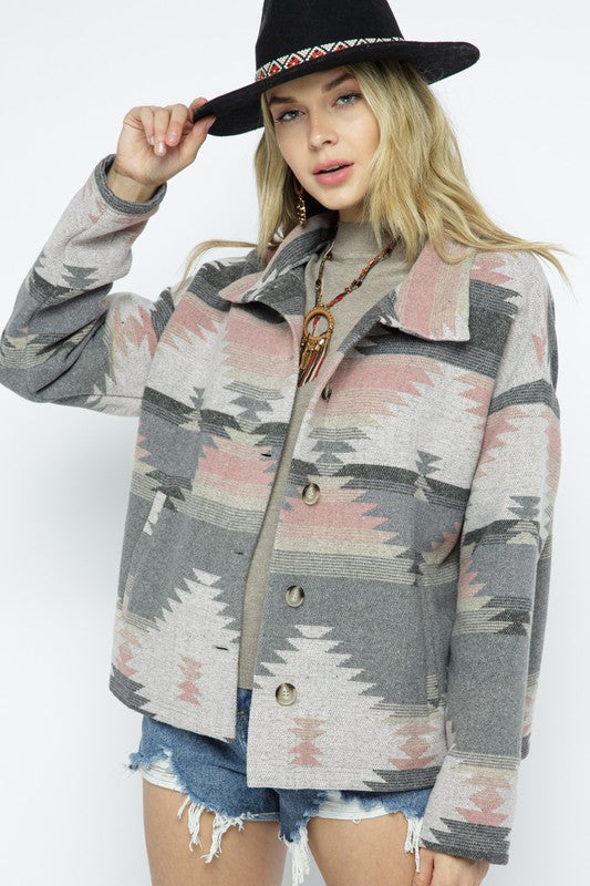 Marly Aztec Pattern Light Jacket