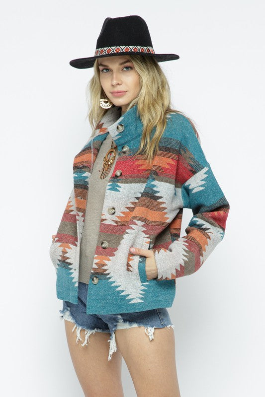 Marly Aztec Pattern Light Jacket