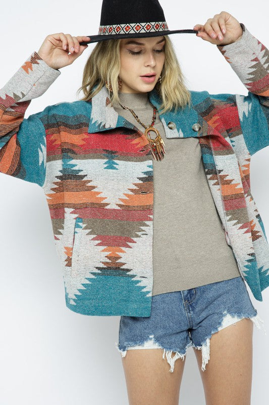 Marly Aztec Pattern Light Jacket