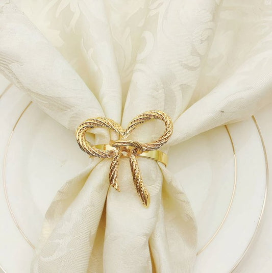 Bow Napkin Ring Set