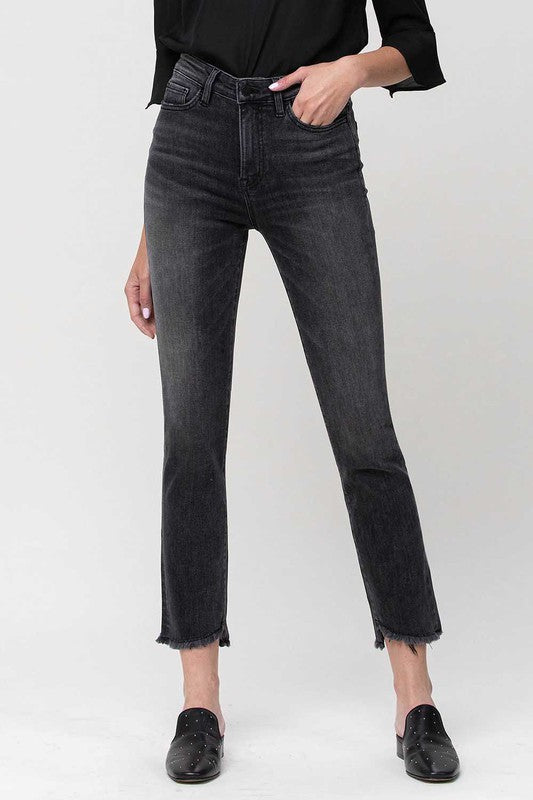 Mila High Rise Straight Crop Jeans