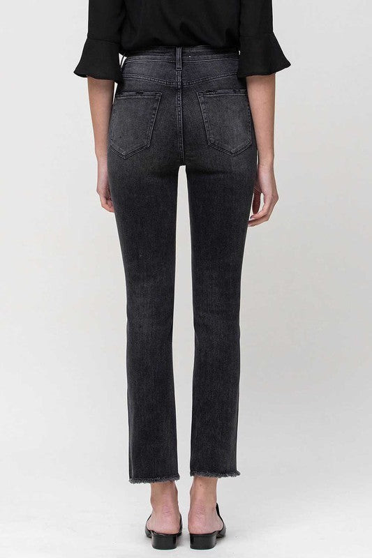 Mila High Rise Straight Crop Jeans