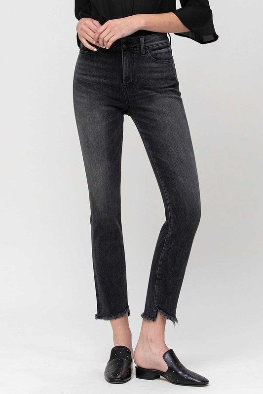 Mila High Rise Straight Crop Jeans