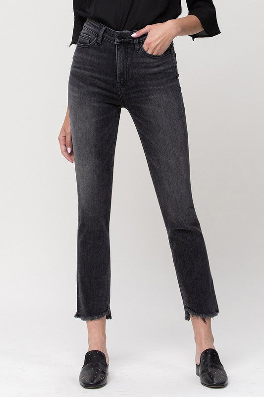 Mila High Rise Straight Crop Jeans