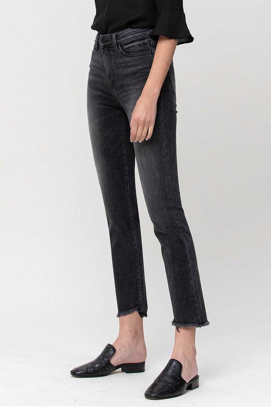 Mila High Rise Straight Crop Jeans