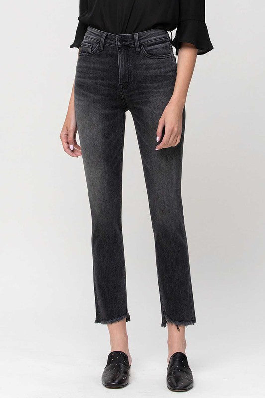 Mila High Rise Straight Crop Jeans