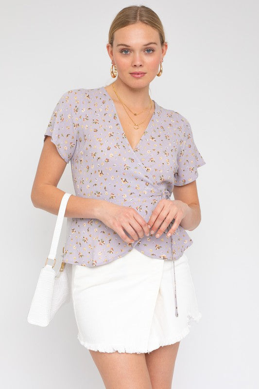 Ditsy Print Top