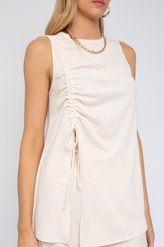 Danica Sleeveless Ruching Top