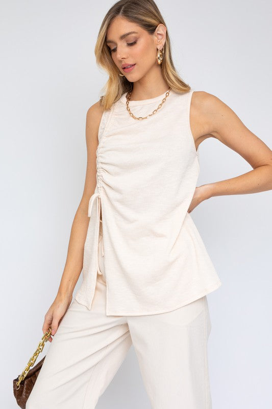 Danica Sleeveless Ruching Top