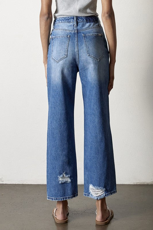 Destroyed Straight Jeans