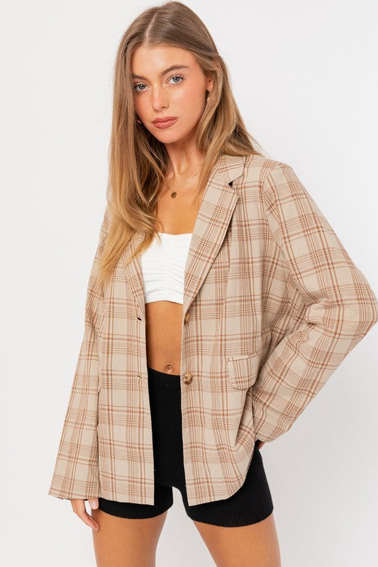 Lilly Oversized Plaid Blazer