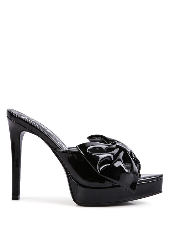 My Time Patent  Bow Detail High Heels