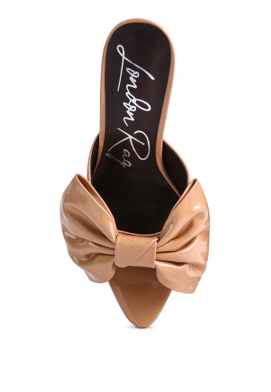 My Time Patent  Bow Detail High Heels