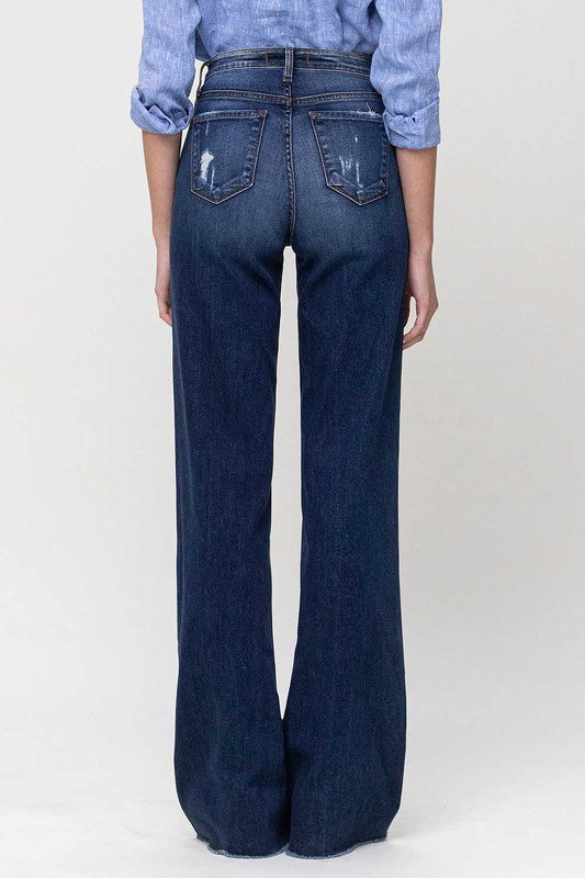 Rorie High Rise Distressed Wide Leg Jeans