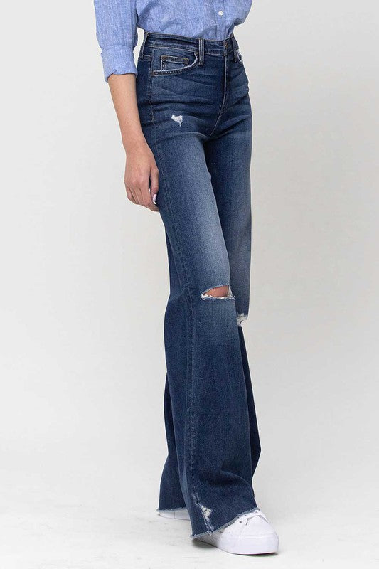 Rorie High Rise Distressed Wide Leg Jeans