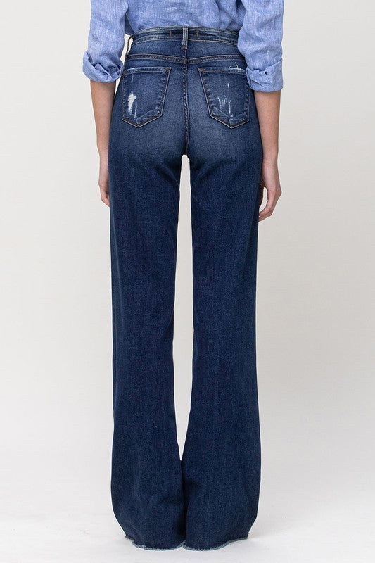 Rorie High Rise Distressed Wide Leg Jeans