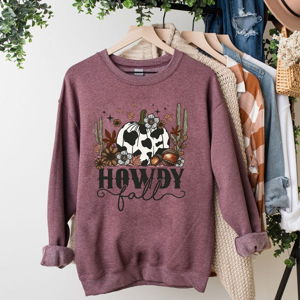 Howdy Fall Pumpkin Graphic Sweatshirt