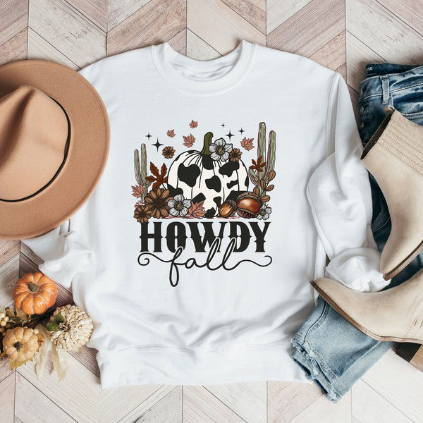 Howdy Fall Pumpkin Graphic Sweatshirt