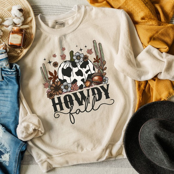 Howdy Fall Pumpkin Graphic Sweatshirt