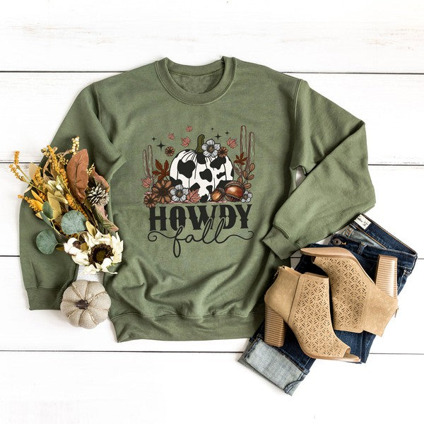 Howdy Fall Pumpkin Graphic Sweatshirt