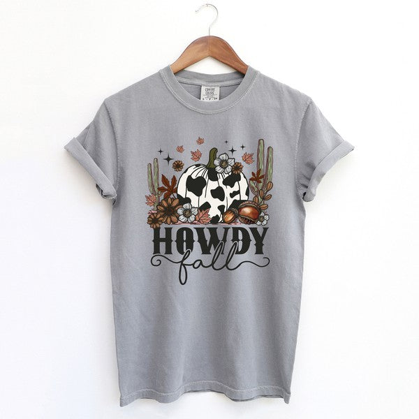 Howdy Fall Pumpkin Garment Dyed Tee