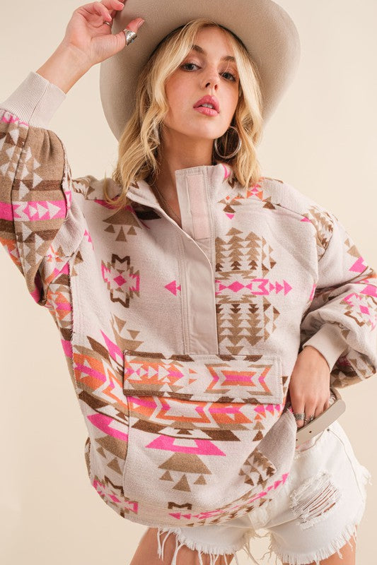 Lyla Aztec Western Pullover