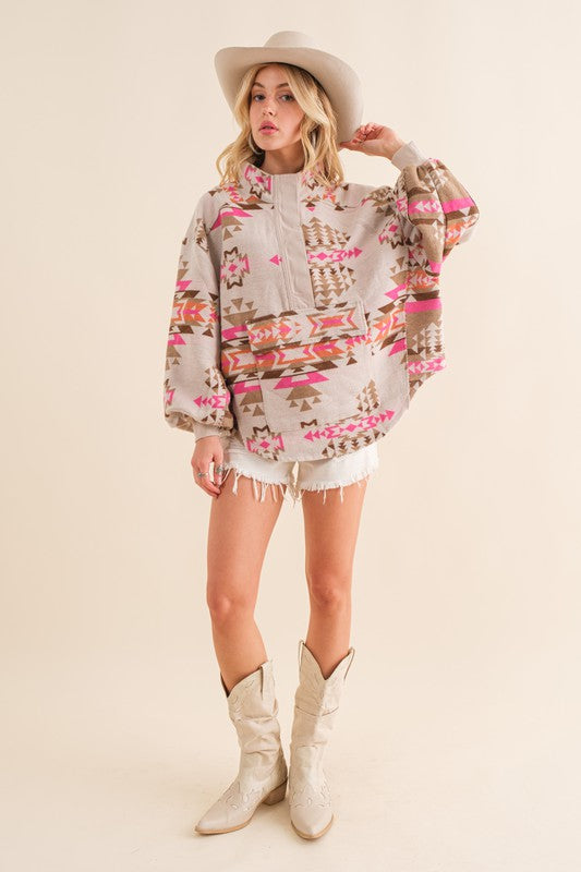 Lyla Aztec Western Pullover