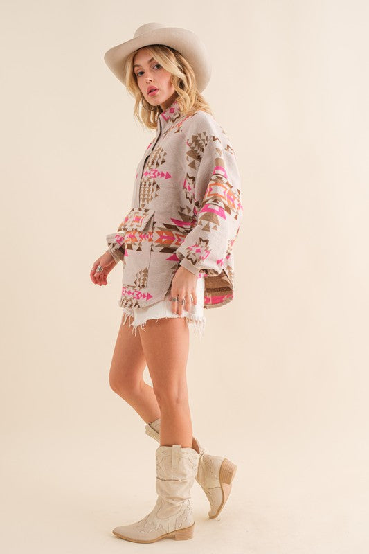 Lyla Aztec Western Pullover