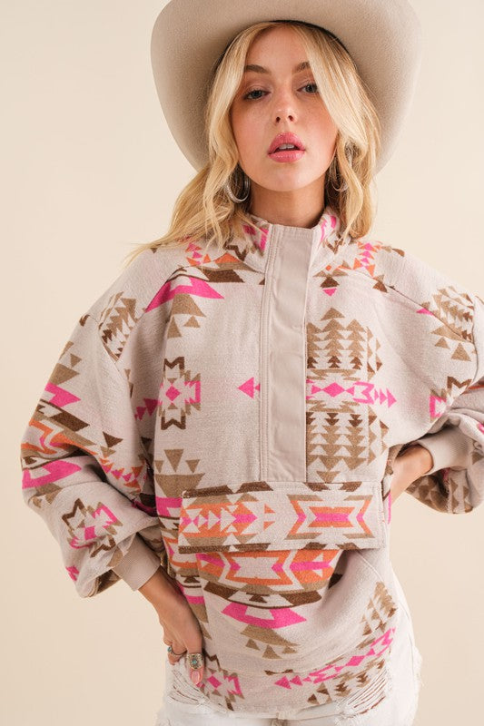 Lyla Aztec Western Pullover