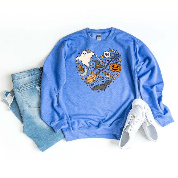 Halloween Heart Graphic Sweatshirt