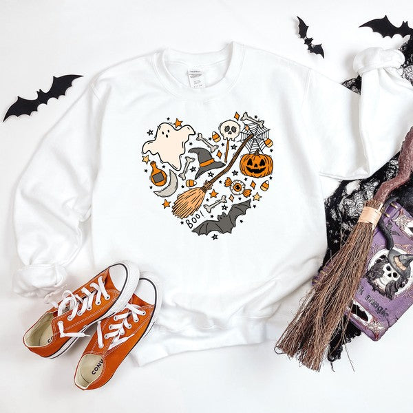 Halloween Heart Graphic Sweatshirt