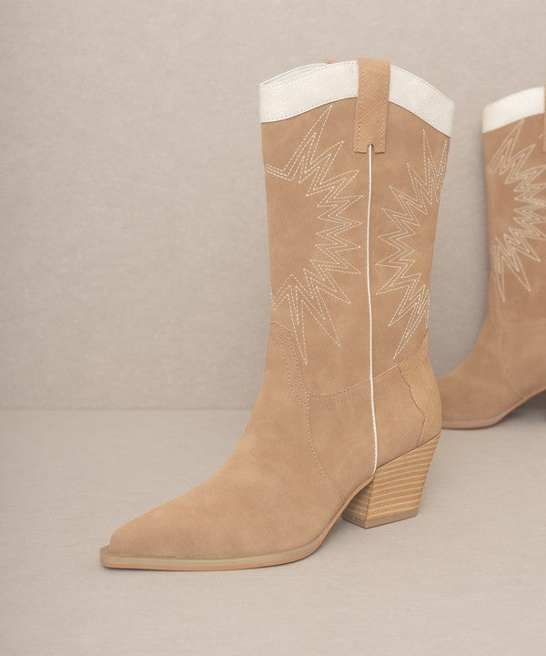 Halle - Paneled Cowboy Boots