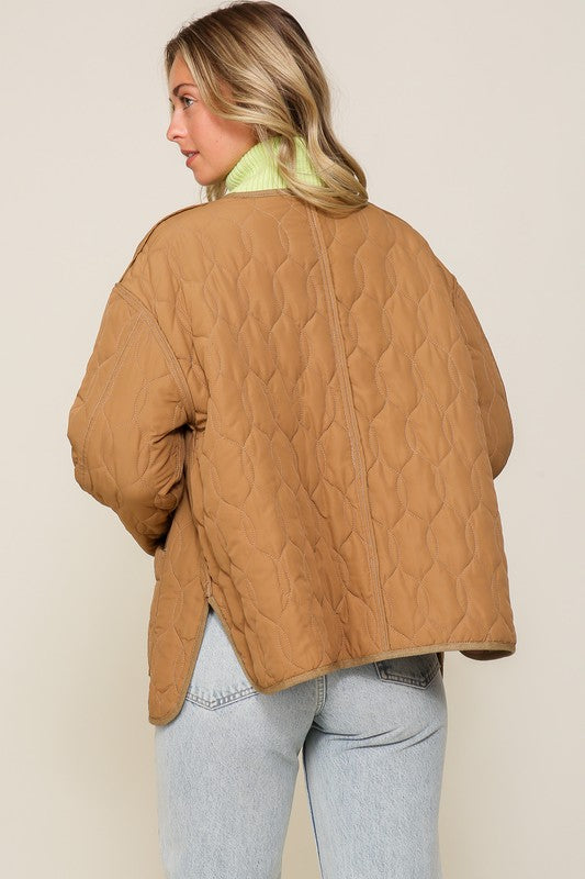 Calista Quilted Puffer Jacket with Pockets