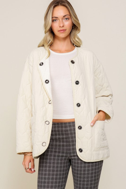 Calista Quilted Puffer Jacket with Pockets