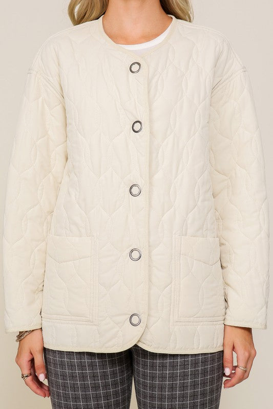 Calista Quilted Puffer Jacket with Pockets