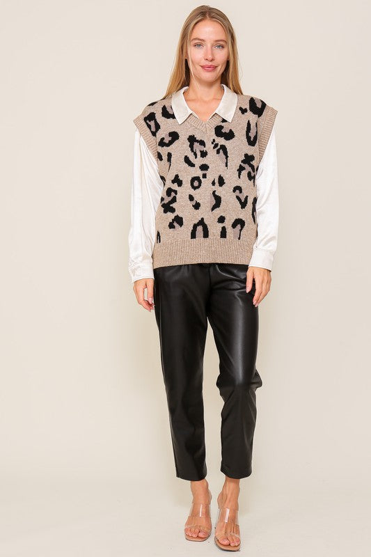 Rita Leopard Vest