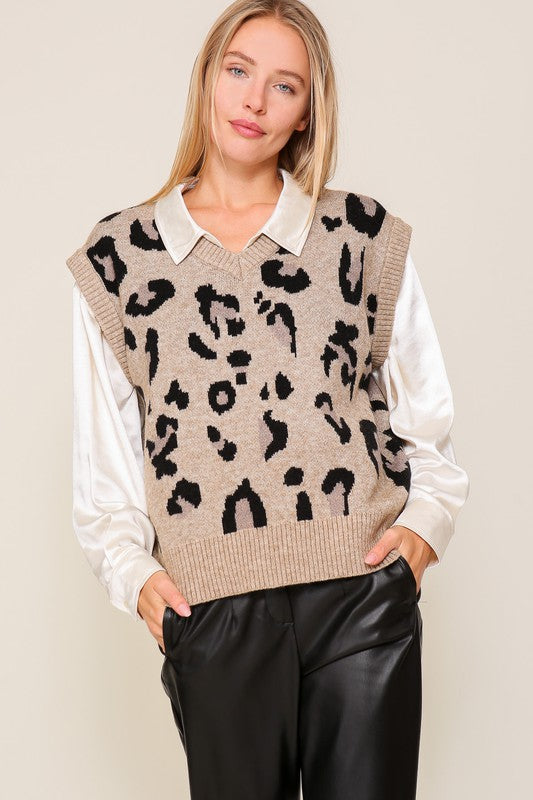 Rita Leopard Vest