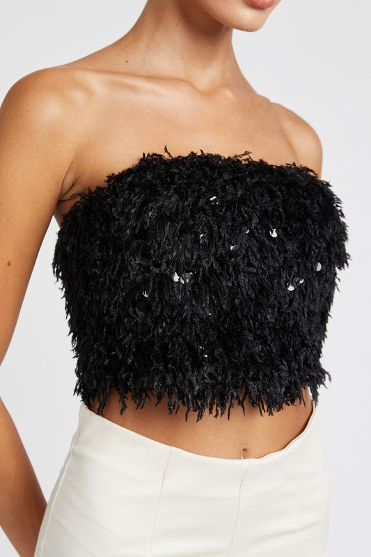 Camila Feather Tube Top