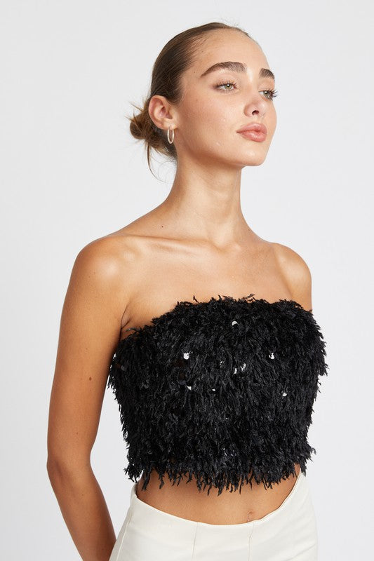 Camila Feather Tube Top