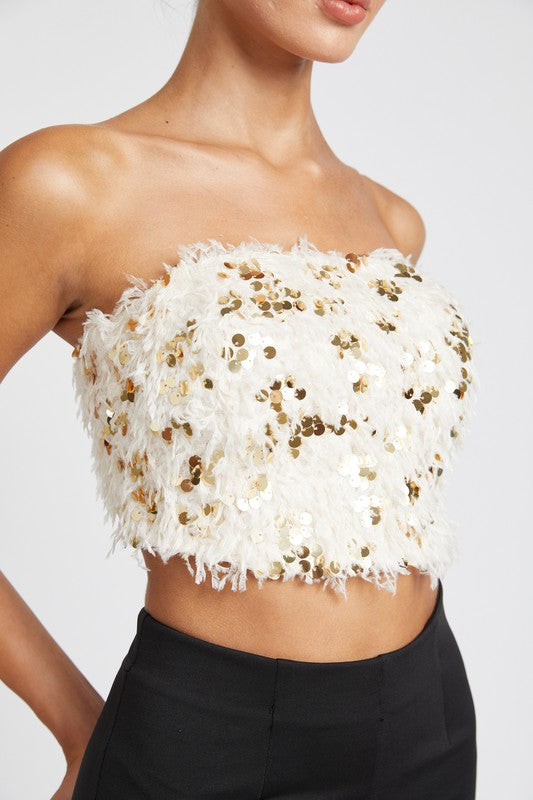 Camila Feather Tube Top