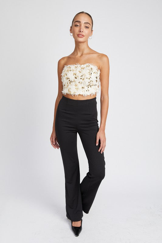 Camila Feather Tube Top