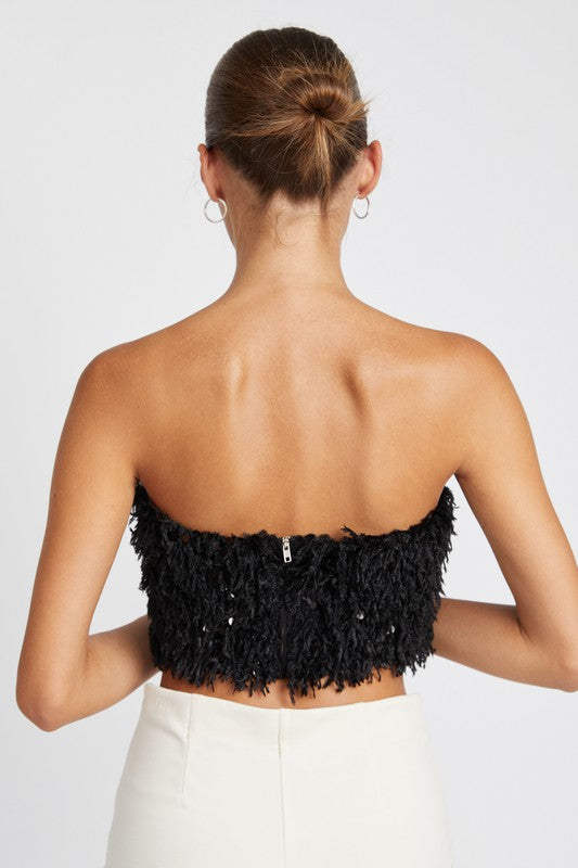 Camila Feather Tube Top